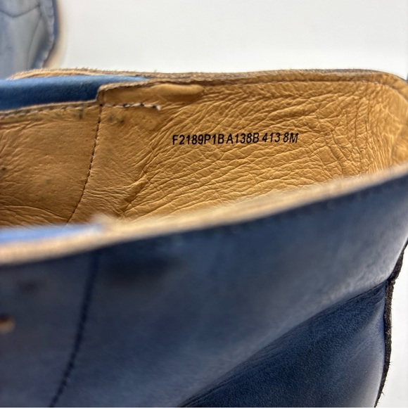 John Varvatos Barrett Leather Chelsea Ankle Boots Denim Blue Men’s Size 8M - Picture 6 of 7